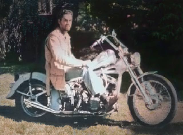 John on his '55 Harley Panhead.