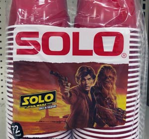 A photo like one published in a foodie blog, of red solo cups with movie tie-in.